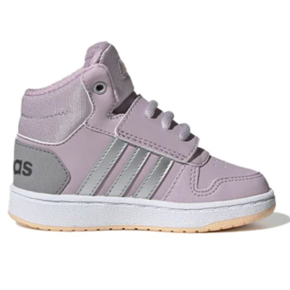 adidas neo Hoops 2.0 Infant Mid EE9602 Faux Leather High Top Basketball Shoes 💜